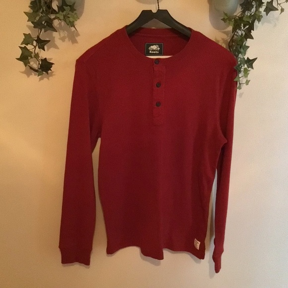 Men’s Roots Long Sleeve Pull-Over Shirt - Picture 1 of 5